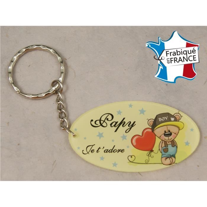Porte Clef Papy Je T Adore Cadeau Fete Des Grands Peres Anniversaire Noel Pour Papi Annonce De Naissance Cdiscount Bagagerie Maroquinerie