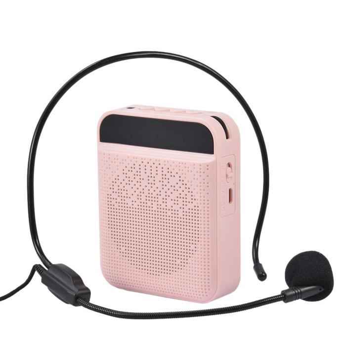 Amplificateur Voix Haut-Parleur Portable Ultraléger Rechargeable 1800mah  avec Microphone pour les enseignants, entraîneurs etc Rose - Cdiscount TV  Son Photo