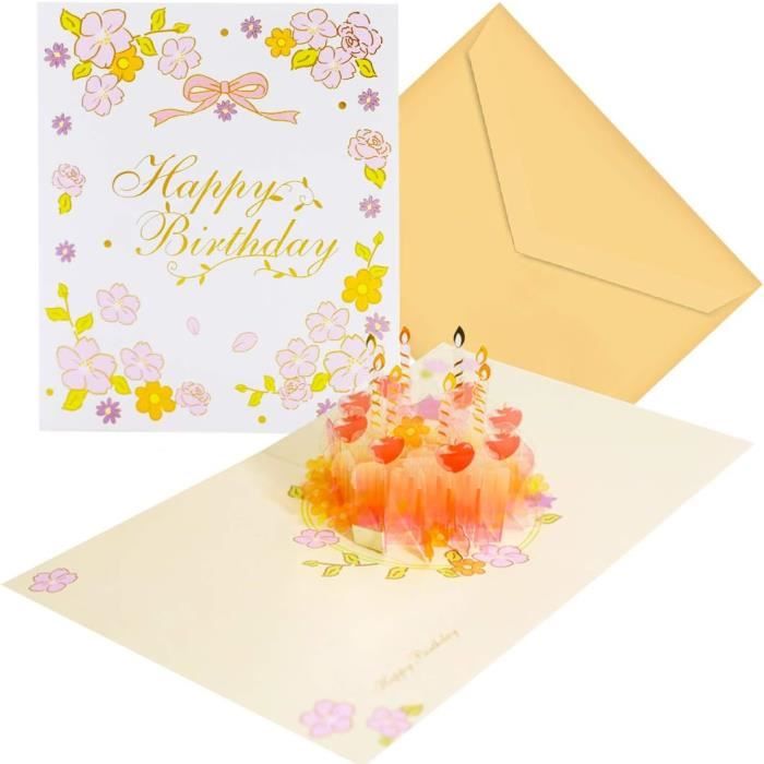 Vicloon Carte D'anniversaire Pop-Up 3D, Carte Anniversaire 30 Ans Avec Enveloppe, Carte D'anniversaire