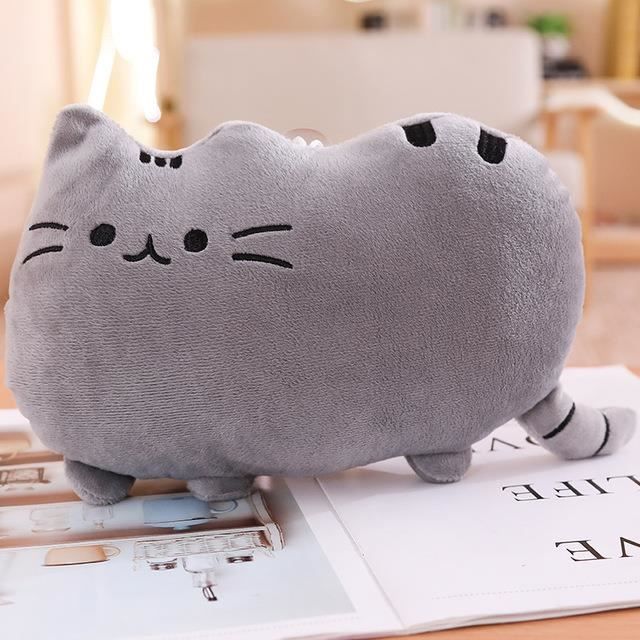 Gris 50 cm Kawaii chat en peluche coussin chaton doux colore jouets en peluche gris rose blanc poupee en Cdiscount Jeux Jouets