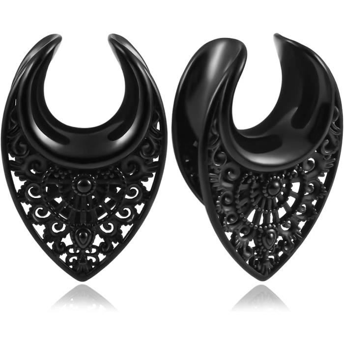 Écarteur D'Oreille En Bois Avec Pierre Précieuse - Écarteur Double