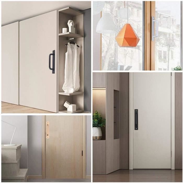 4 Poignées Profilées En Alu – 2,5 M – Pour Portes Coulissantes D’armoire – Finition Satinée