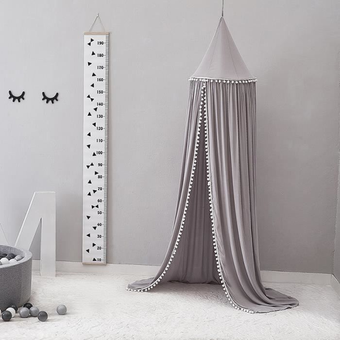 Ciel De Lit Gris Dome Lit Tente Moustiquaire Filet Decoration