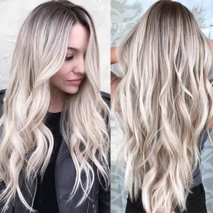 perruque femme blonde longue