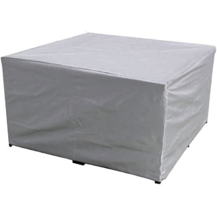 Housse Protection Table De Jardin 220x140x75 Cm - Imperméable Oxford 420D, Coupe-Vent, Pour Salon De Jardin