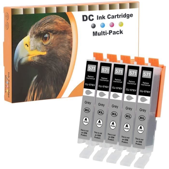 Lot De 2 Cartouches D'Encre Magenta C-571M Compatibles Canon PIXMA - 12ml - Marque Go Inks