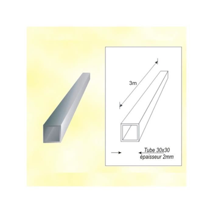 Tube carré lisse 30x30 3m Cdiscount Bricolage