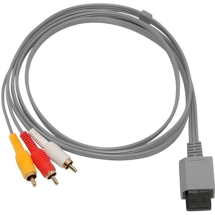CABLE AV Wii Wii U - Cable Composite WII U - Envoi rapide - Cdiscount  Informatique