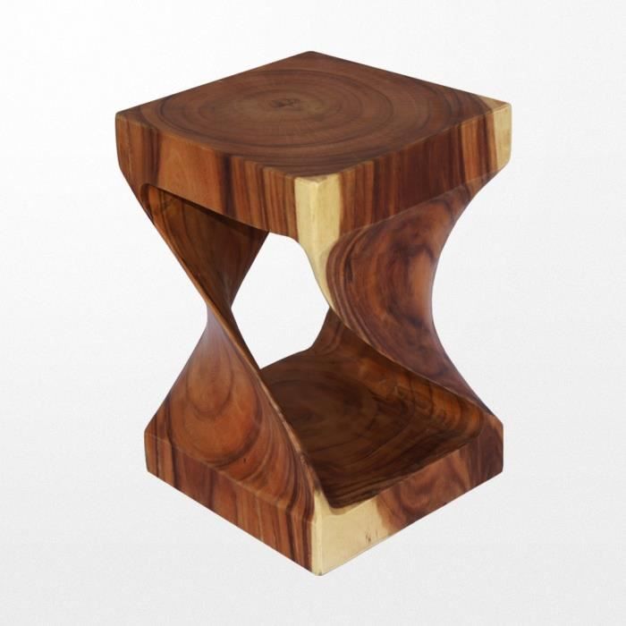 tabouret en bois design carr achat vente tabouret cdiscount