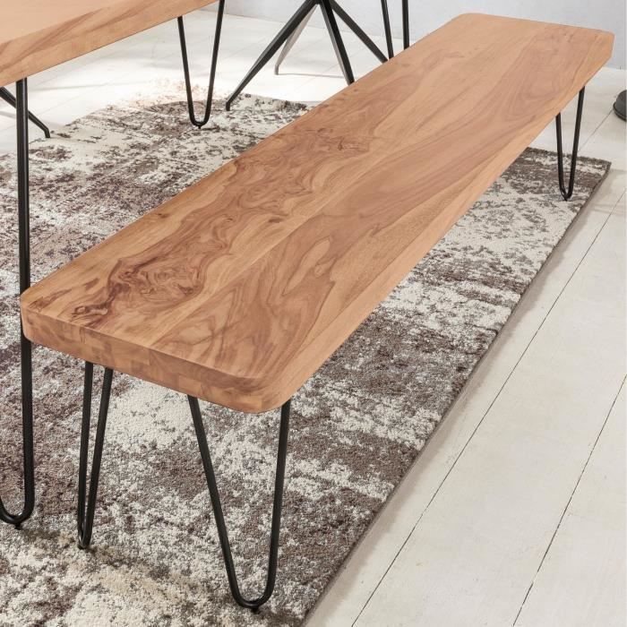 Finebuy Bois Massif Acacia Banc 180 X 40 X 45 Cm Achat Vente