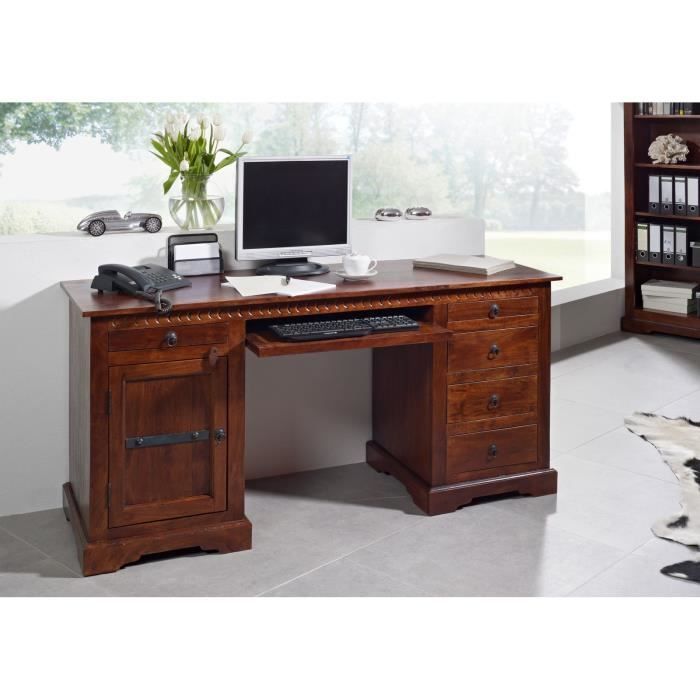 BUREAU ANTIQUE SECRÉTAIRE Bois Massif Table Acajou Secrétaire Table de