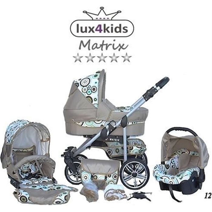 Poussette matrix ii vip combinée 3 en 1 clearance