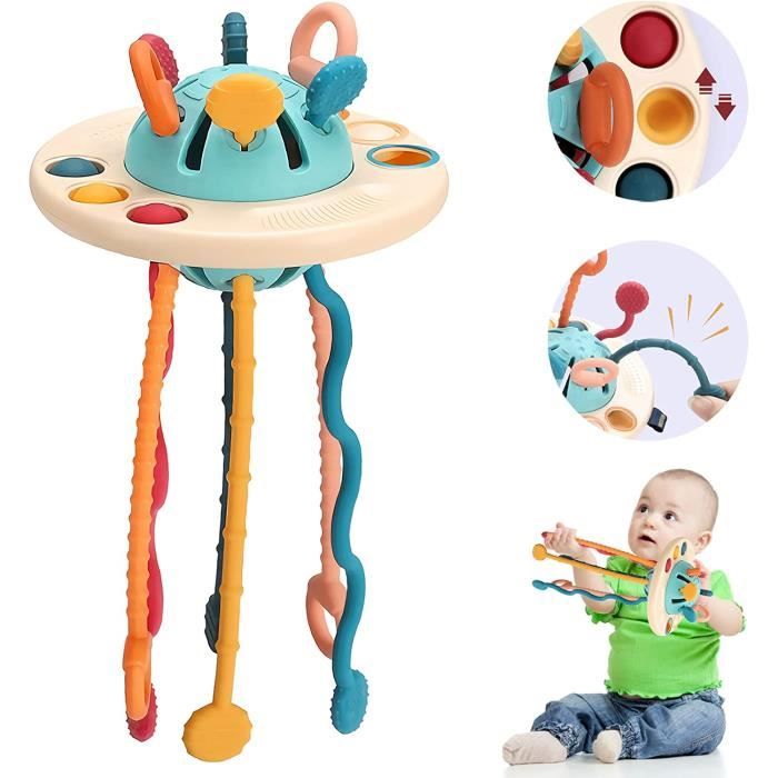 Jouets Sensoriels pour Bebe Jouet Jeux de Corde a Tirer Jouet d Activite Motrice Fine Cadeau d anniversaire Noel pour Garcon Fille Cdiscount Jeux Jouets