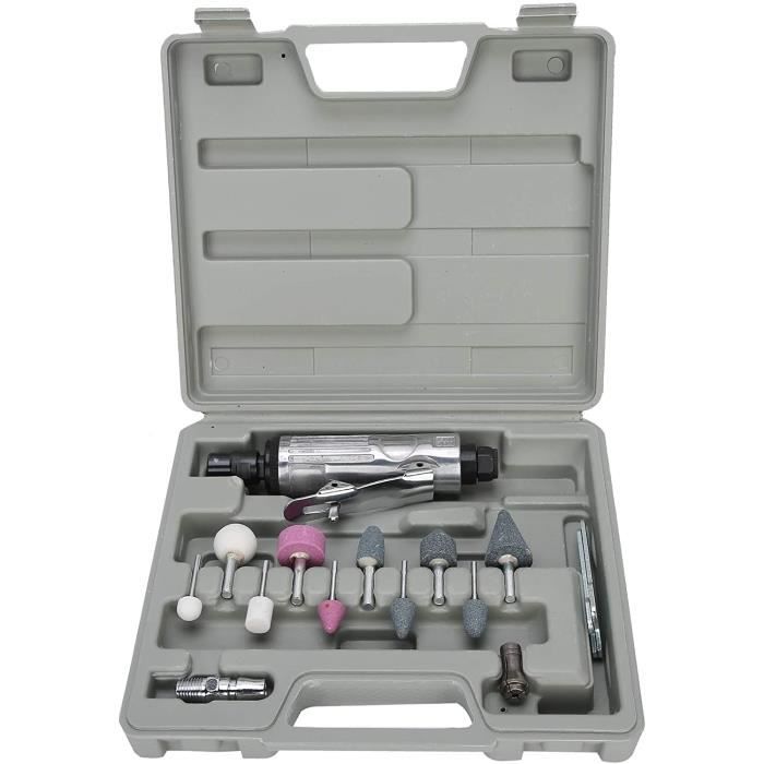 ORAZIO Kits de Meuleuse Pneumatique 16 Pièces, Mini Meuleuse Droite