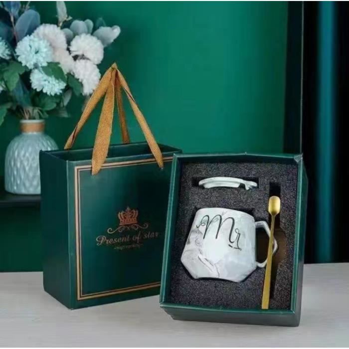 1 coffret cadeau Mug,Tasses à Café pour Anniversaire ,Mariage Cadeau