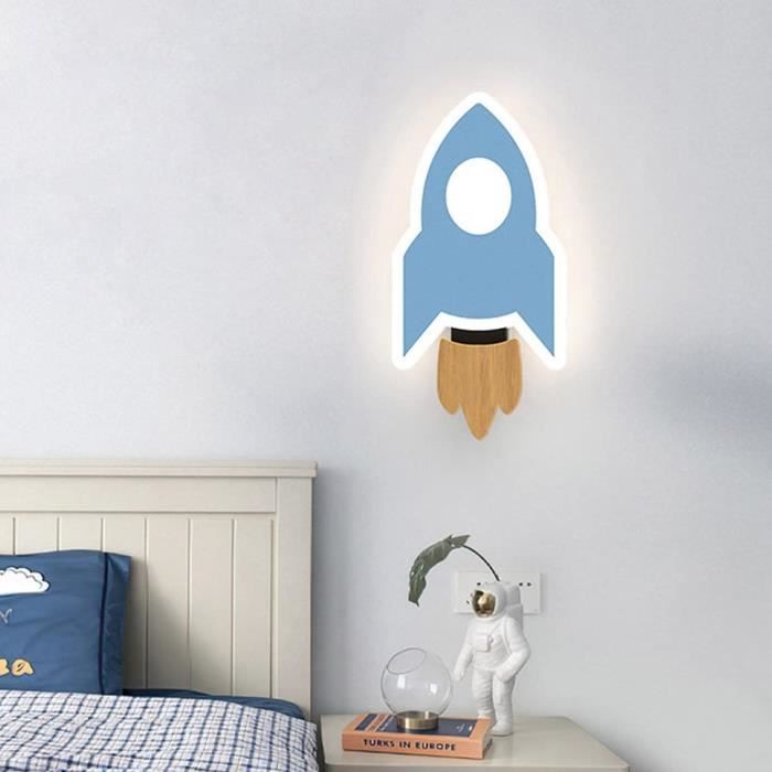 Lampe Murale Chambre Enfant Appliques Murale Interieur En Bois Lampe De Mur Design Moderne Veilleuse Fusee Metal Pour Garc 385 Cdiscount Maison
