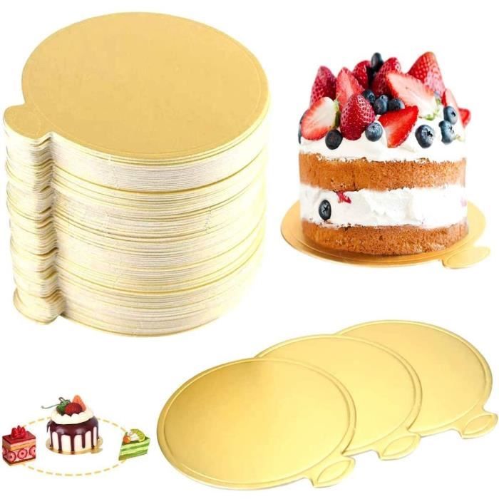 Planches à Gâteau Rondes En Carton - Lot De 25 - 22,6 Cm - Qualité Alimentaire - Pour Pâtisserie, Fêtes