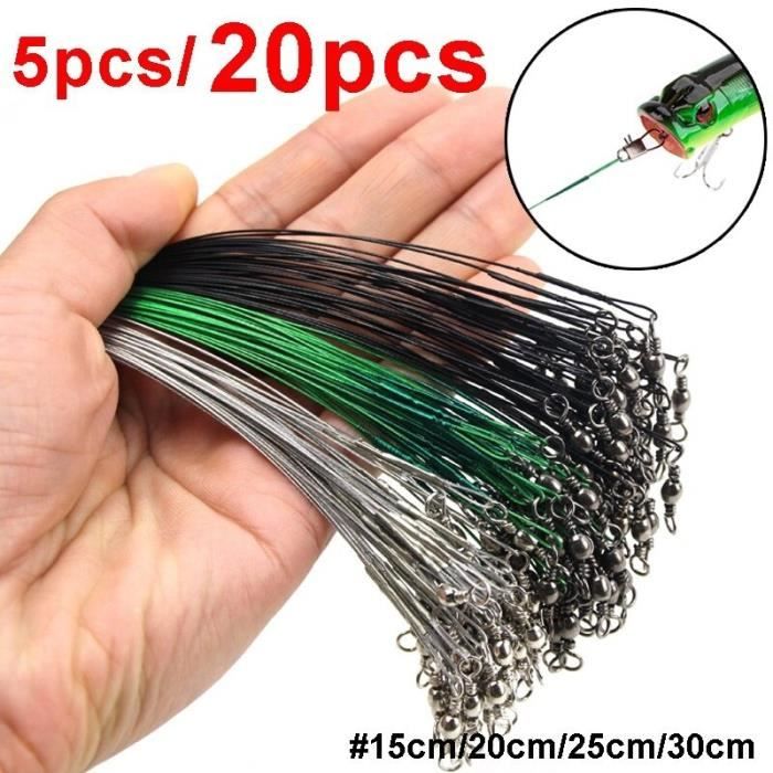 Bas De Ligne Acier VMC M&eacute;gaflex C738D 31cm Par 3 - P&ecirc;che Carnassiers