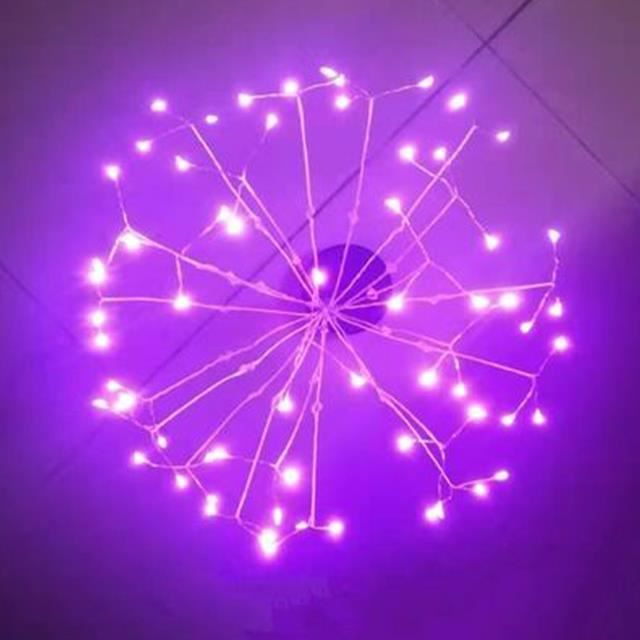 couleur d'émission violet puissance 1pcs 200led guirlande lumineuse , lampe solaire d'extérieur, globe d'herb