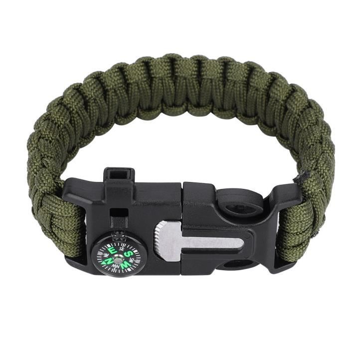 sonew bracelet paracord bracelets de survie paracord pour hommes et femmes bracelets d'extérieur wrap umbrella rope (army green)
