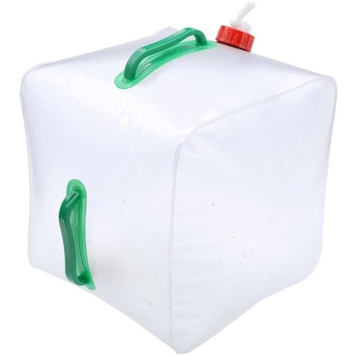Réservoir D'Eau Potable 5,5 L Avec Robinet - Bidon Camping, Voyage - Plastique Alimentaire Transparent - Poignée De Transport