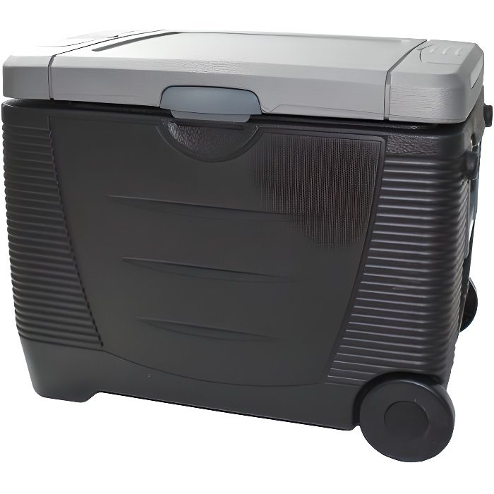 Glacière trolley chaud-froid 45L BLACK ICE biénergie roues