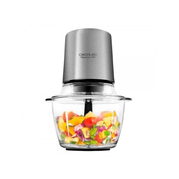 Cecotec 3043 Picadora Eléctrica TitanGlass 1000. Multifuncion (Pica, Tritura, Pulveriza, Trocea