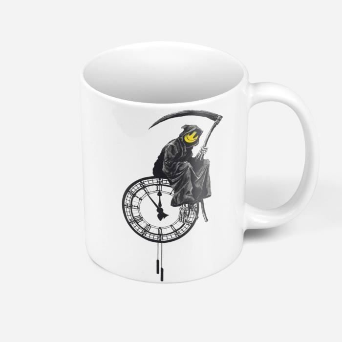 Mug Ceramique Banksy Faucheuse Horloge Smiley Grim Reaper Cdiscount Puericulture Eveil Bebe Mug Ceramique Banksy Faucheuse Horloge Smiley Grim Reaper Cdiscount Puericulture Eveil Bebe