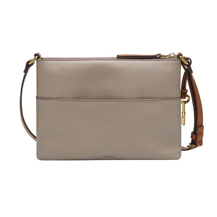 FOSSIL Fiona EW Small Crossbody Graystone 149243 sac paule bandouli re sacoche