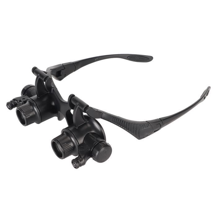 Lunettes Loupe 20x Avec Lumière LED - Pour Réparation Montres, Bijoux, Outil Bijoutier, Horloger
