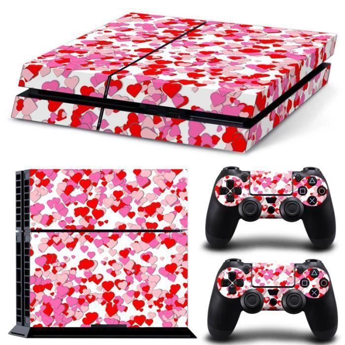 eXtremeRate Autocollant pour ps4 Slim Console Accessoires,Sticker Skin pour ps4 Manette,Cover Decal de Controller-Feuille Verte