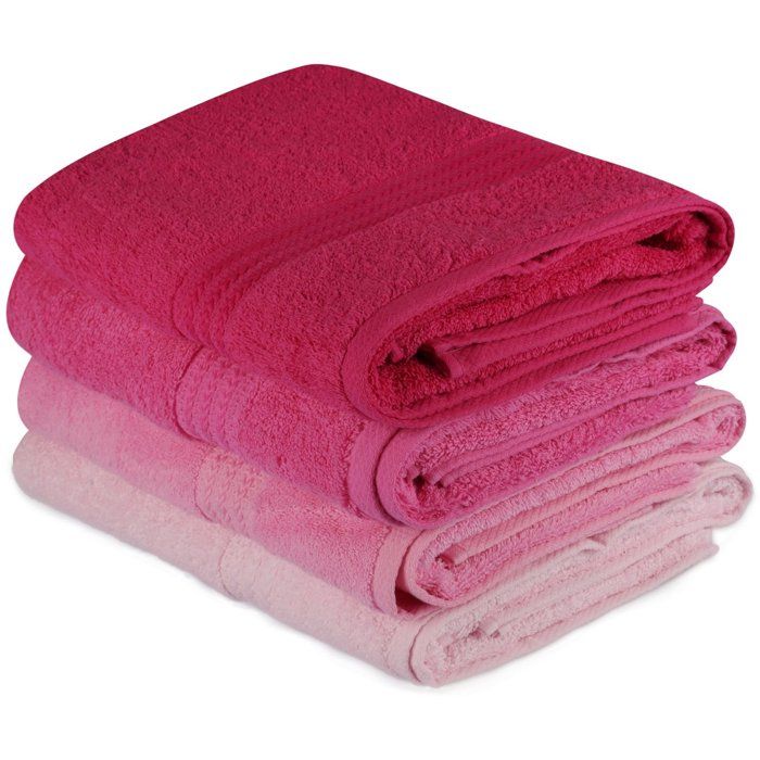 Lot de 4 serviettes de bain 70 x 140 cm Bleues - vue 8