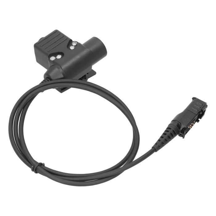 Cikonielf Adaptateur De Casque U94 PTT Câble Adaptateur 35.4in Talkie