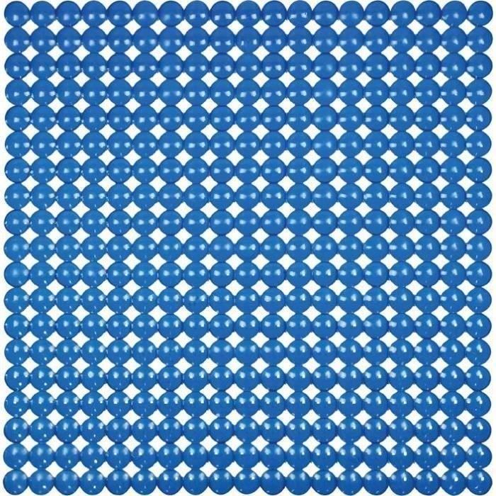 Tapis de douche bulles - bleu transparent - 52x52 cm