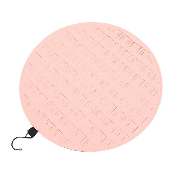 Organisateur Boucles D'oreilles Suspendu 2 Pièces - Porte-bijoux En Cuir PU Compact Pour Voyage Ou Maison - Rose élégant