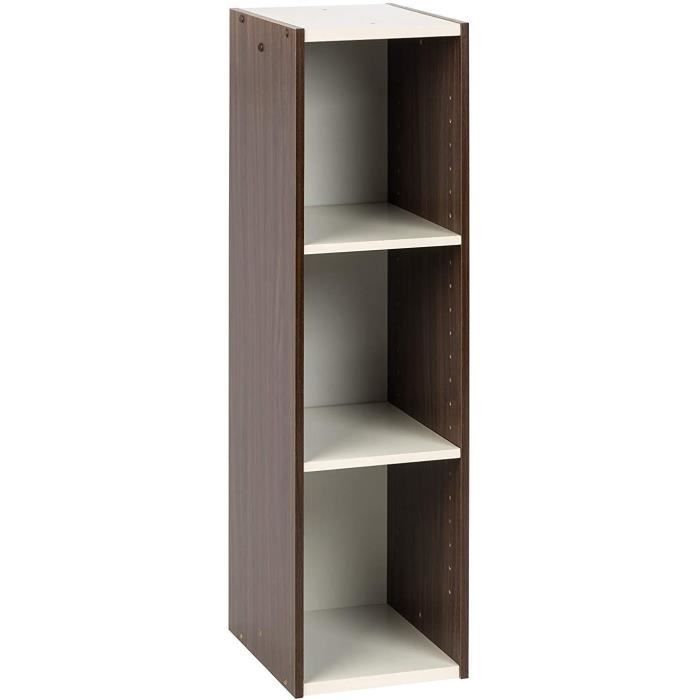 Iris Ohyama Meuble de rangement Bibliothèque/ 3 Etagères modulables UB-9025 Marron L29 x P24.7 x H88.2 cm Iris Ohyama Meuble de rangement Bibliothèque/ 3 Etagères modulables UB-9025 Marron L29 x P24.7 x H88.2 cm