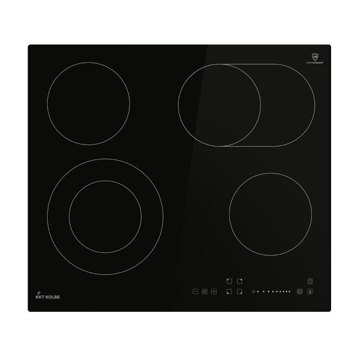 Plaque vitrocéramique 59 cm 7,2 kW 4 Zones de cuisson 15 niveaux de