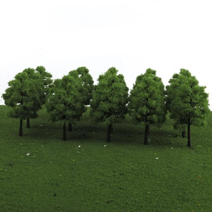 Ensemble de 24 arbres verts à l'échelle 1:50 pour paysage ferroviaire et diorama - MAGIDEAL