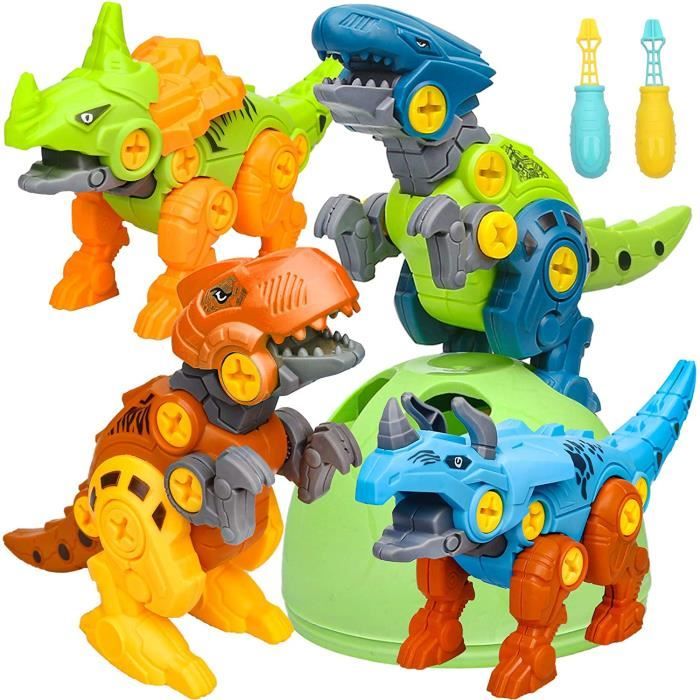 démonter dinosaure jouets ensemble jouet de construction avec tournevis et  vis accessoires montessori modèle assemblage éducatif perceuse puzzle