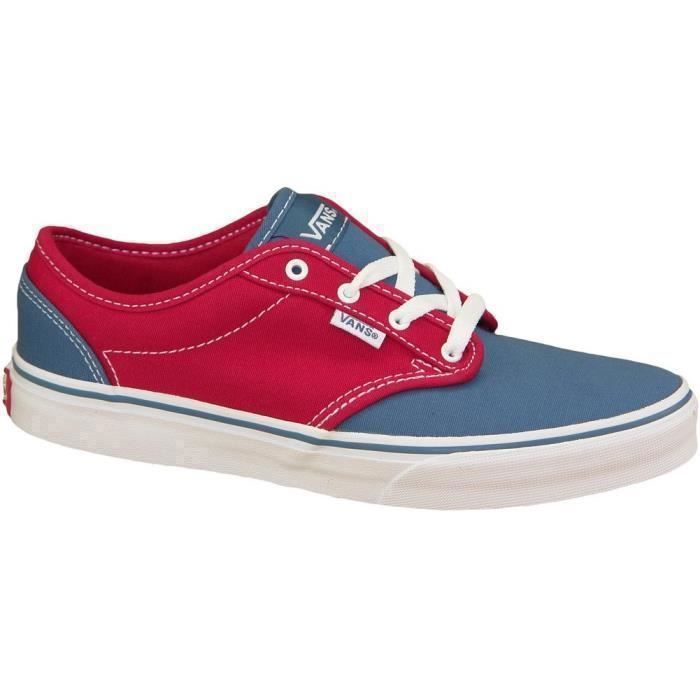 Vans bleu shop rouge