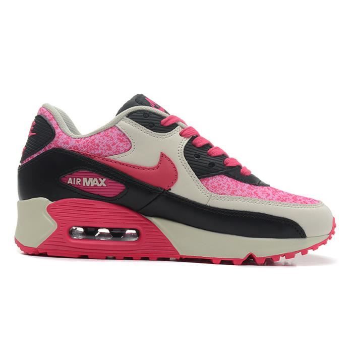 air max 90 noir blanc rose