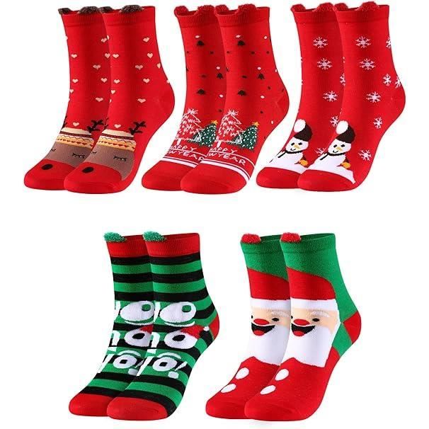 Paire De Chaussettes Femme Labonal - Motif Flocon De Noël En Coton - Neuves Avec étiquettes - Fabriqué En France