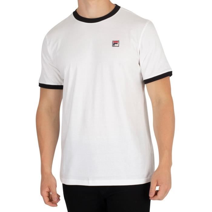 t shirt fila blanc homme