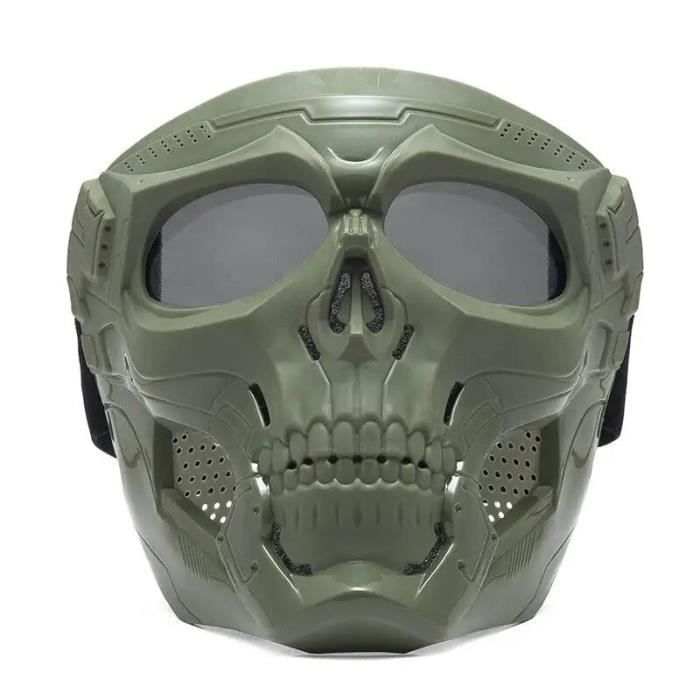 Masque de casque d horreur de crane lunettes de moto tout terrain lunettes de sport Harley lunettes d equitation casque Green Cdiscount Sport