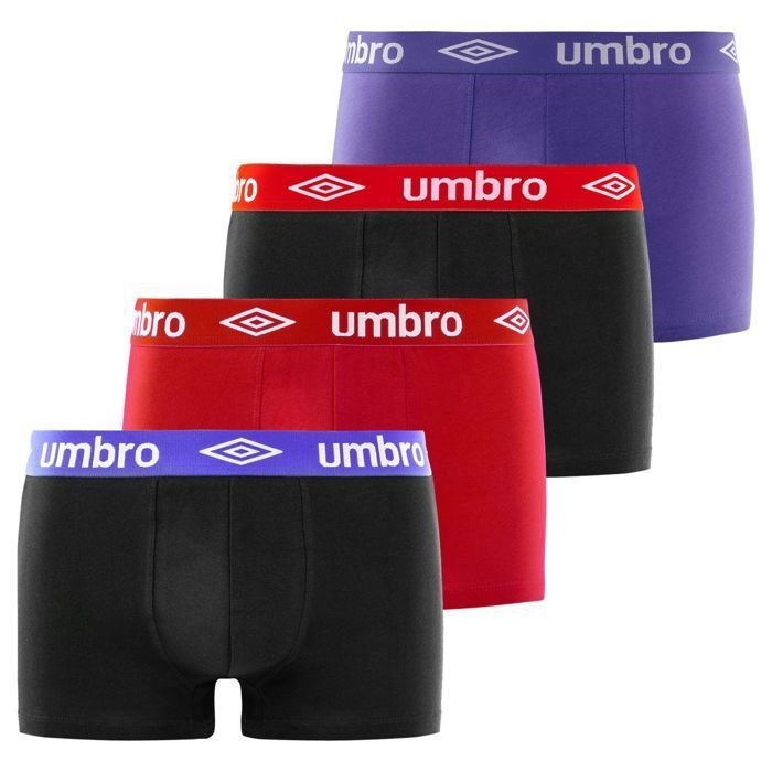 Boxers UMBRO en coton Lot de 4 Homme Noir Cdiscount Pret a Porter