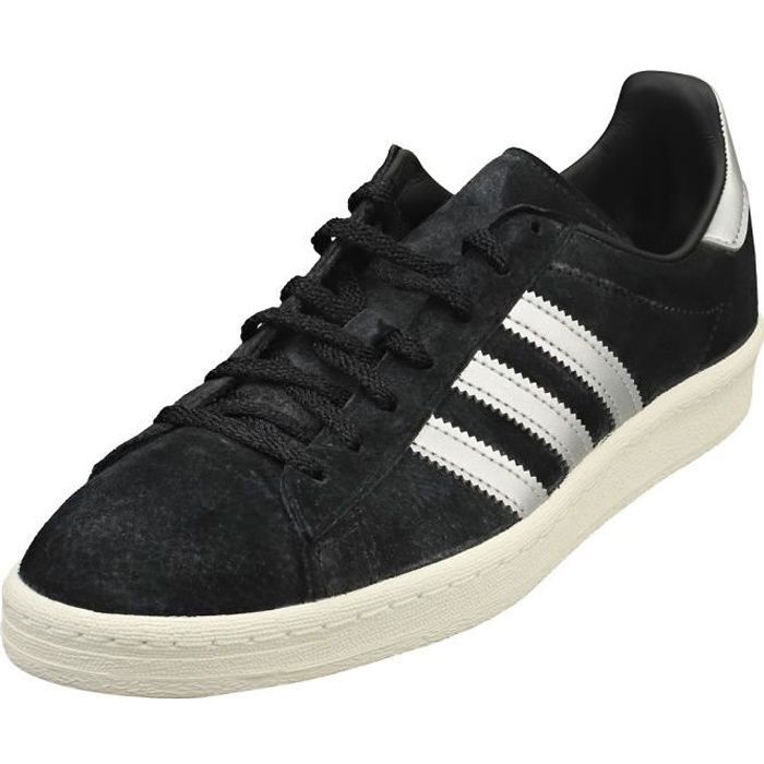 Baskets - adidas - CAMPUS 80S - Homme - Daim et Synthetique - Lacets - Noir Blanc