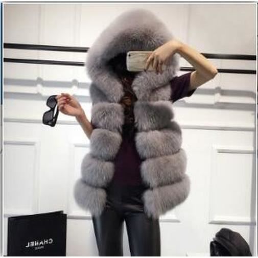 Gilet fourrure renard clearance