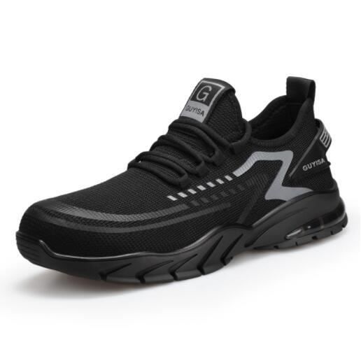 Chaussures de sécurité pour homme, chaussures de travail légères et respirantes, anti écrasement