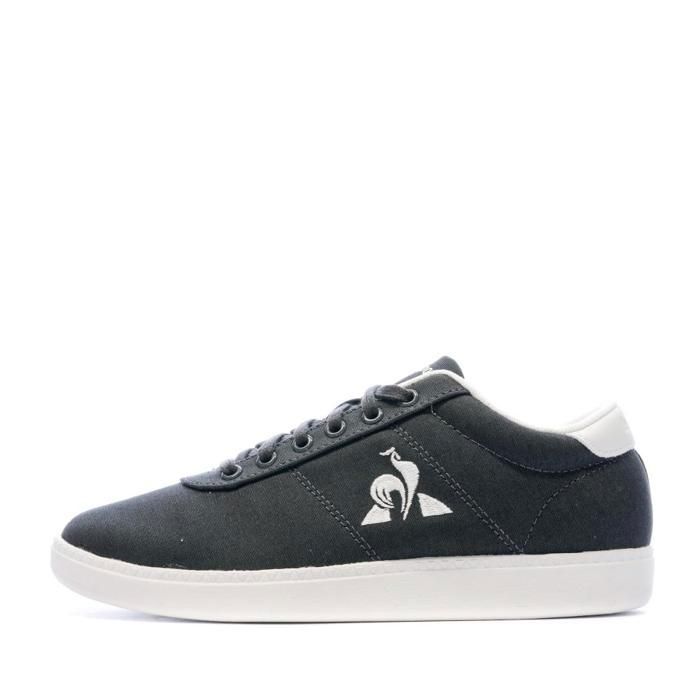 Baskets femme LE COQ SPORTIF Court One Gris Lacets en tissu Semelles amovibles