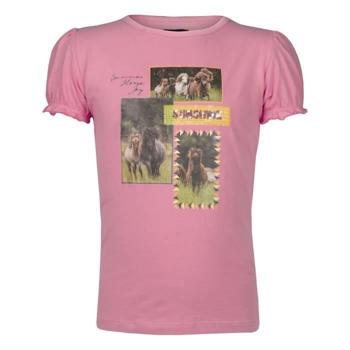 t-shirt fille horka pino ss23 - rose - 4 ans - enfant